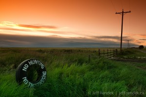 Prairie Landscape at Sunset. Calgary, Alberta